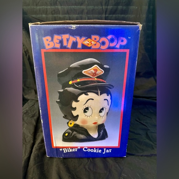 Betty Boop "Biker" Cookie Jar Rare Collectable - Picture 2 of 16